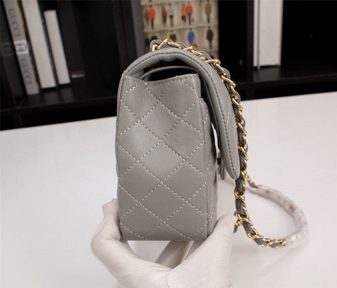 handbag gray gold or silver