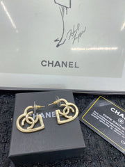 C h a n e l heart earrings