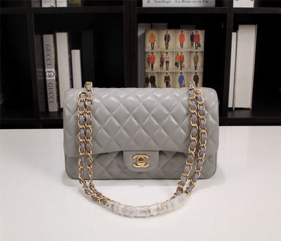 handbag gray gold or silver