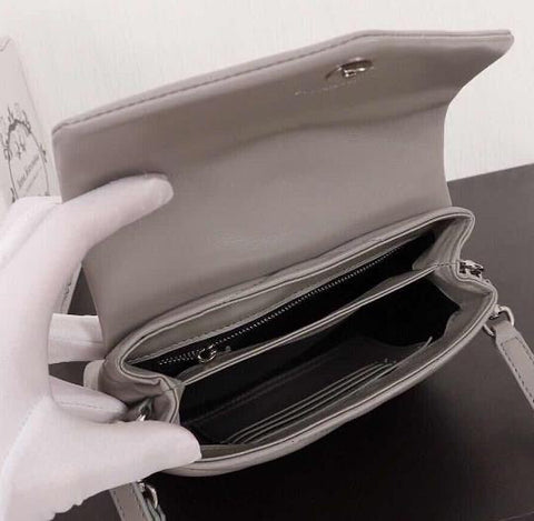 Handbag in  gray /silver color