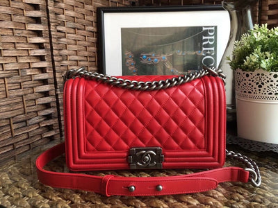 classic etal chain Red handbag