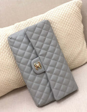 C handbag gray clutch