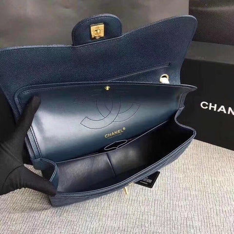 Chanel caviar navy 30cm