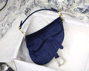 saddle velvet navy