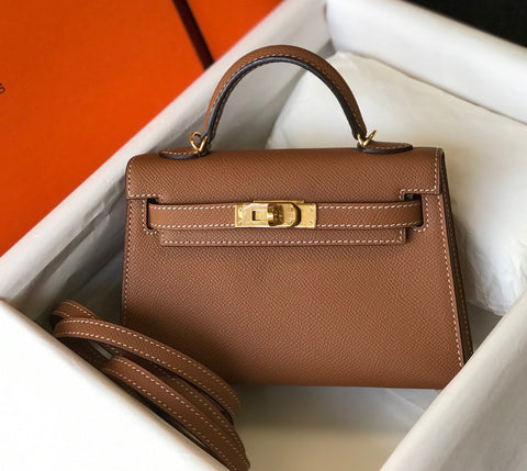 H e r m e s mini Kelly 19cm brown