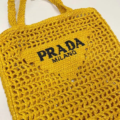 P r a d a beach yellow 38x36x3cm