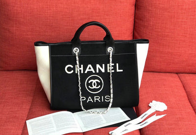 Cc tote black and white