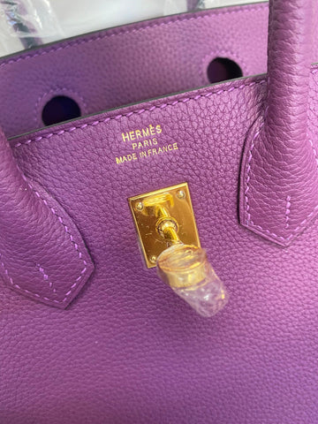 H e r m e s purple birkin 25cm