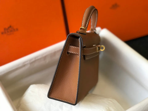 H e r m e s mini Kelly 19cm brown