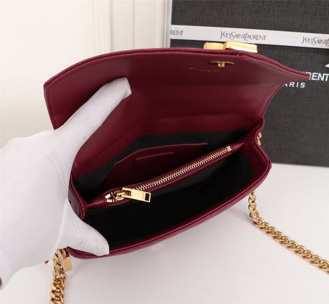 Ysl young burgundy