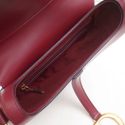 D saddle burgundy