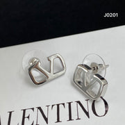 L v earrings