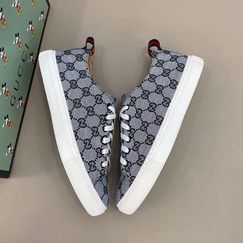 GG sneakers gray white