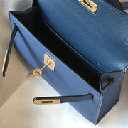 H e r m e s mini Kelly 19cm navy