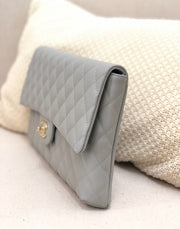 C handbag gray clutch