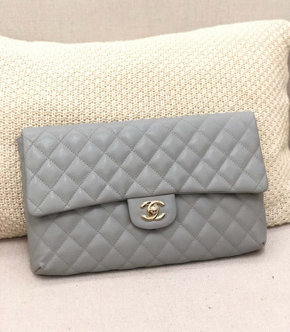 C handbag gray clutch