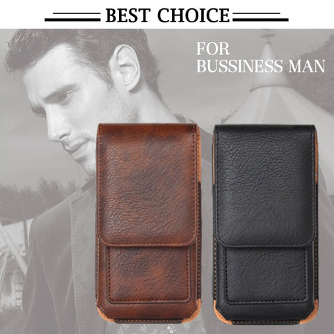 Business Style Phones Leather Bag