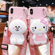 hello kitty Cartoon wallet phone case