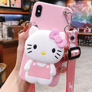 hello kitty Cartoon wallet phone case